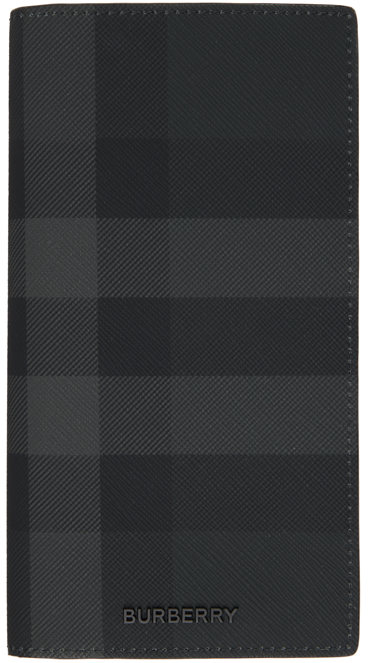 Burberry Charcoal Check Continental Wallet