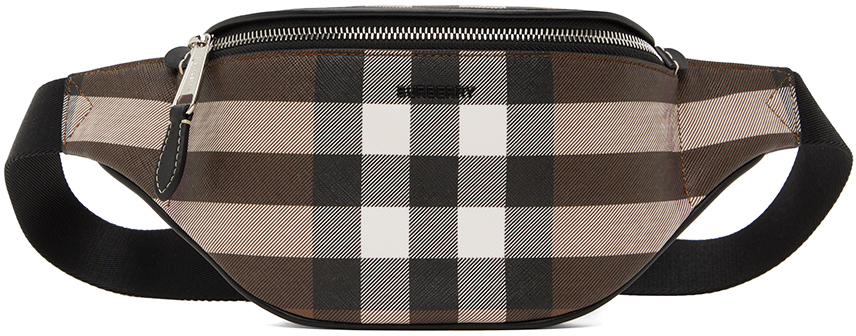 Shop Burberry Brown Mini Cason Belt Bag In Dark Birch Brown