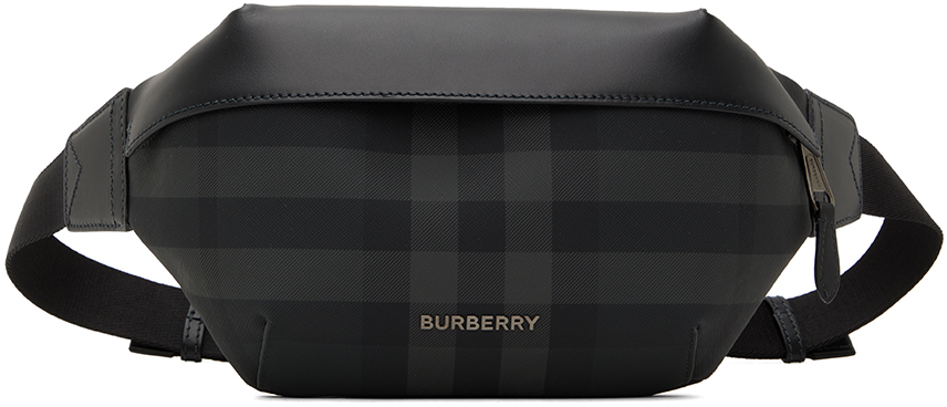 Burberry Sonny Check-pattern Belt Bag In Black