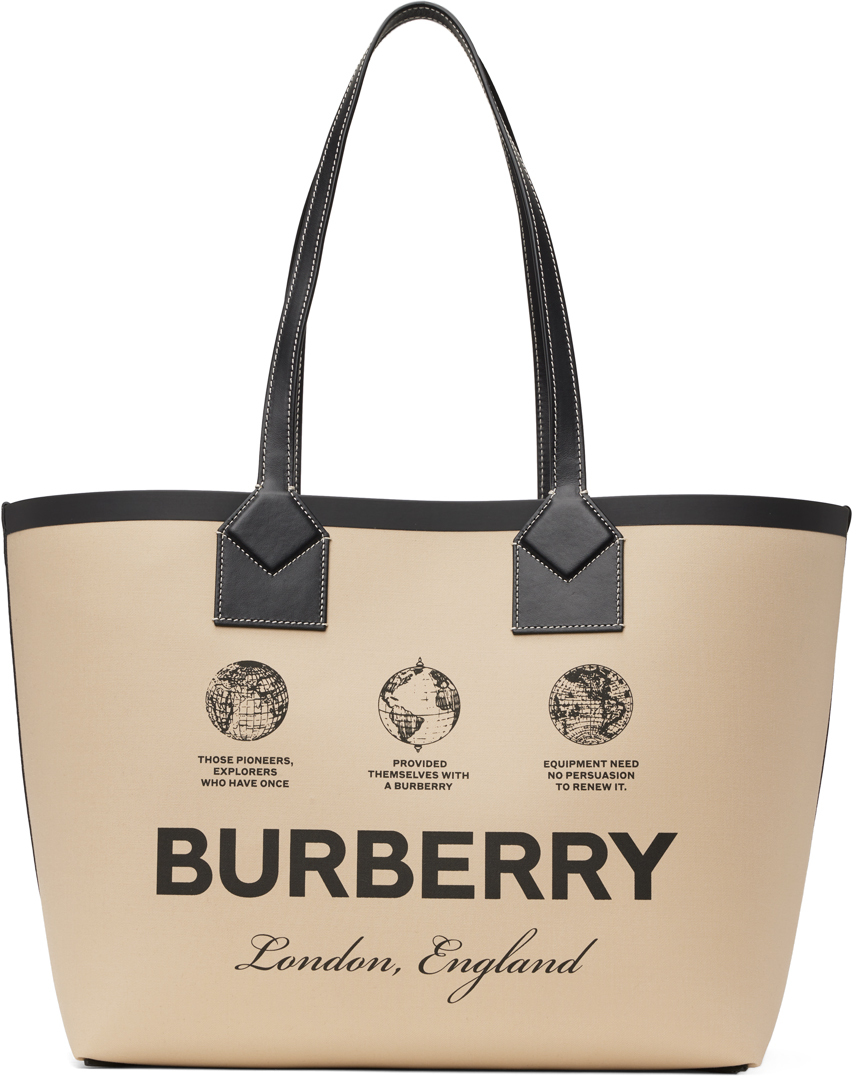 Burberry Denny Check Slim Vertical Tote Bag