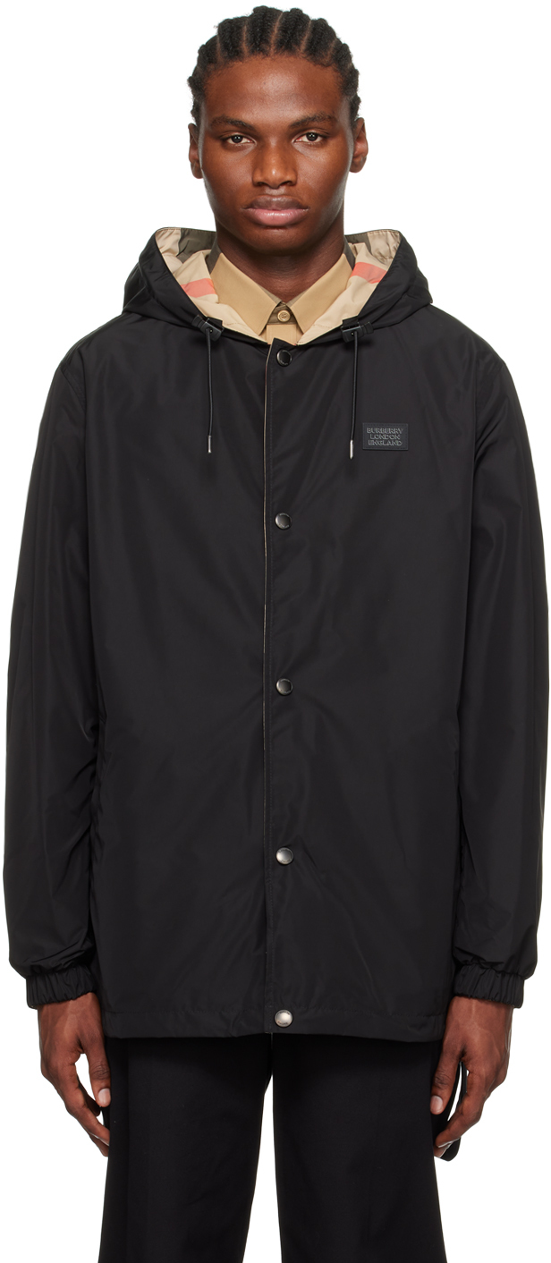 Burberry: Black Reversible Jacket | SSENSE