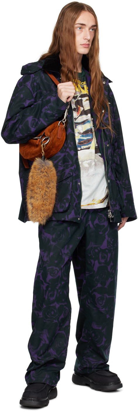 Burberry Rose Print Field Jacket In Vine Ip Patternb7830