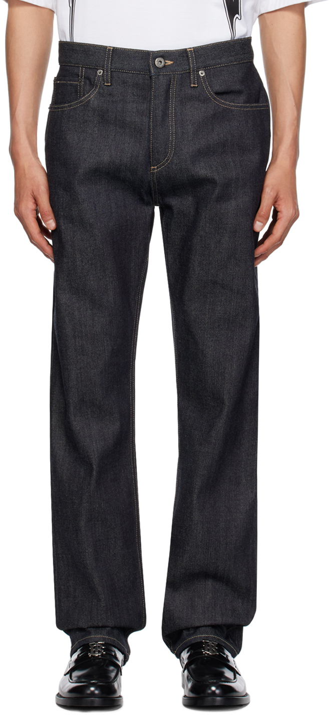 Burberry Mid-rise Straight Jeans In Blue