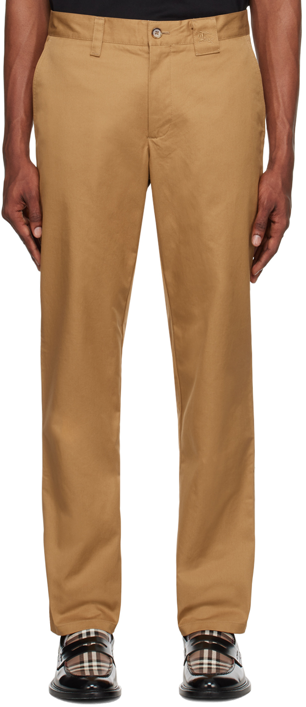 Tan Embroidered Trousers