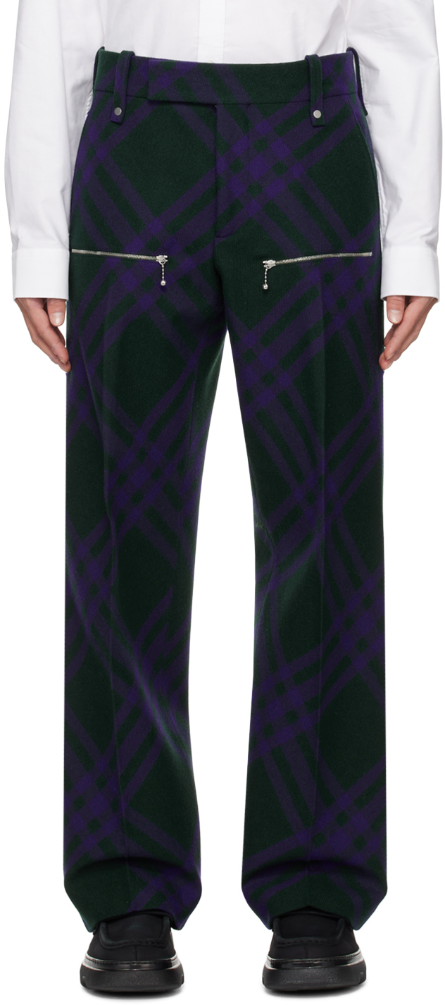 Green & Purple Check Trousers