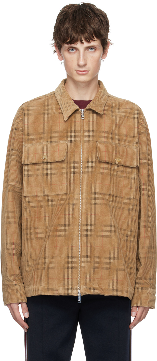 Burberry Beige Check Shirt In Archive Beige