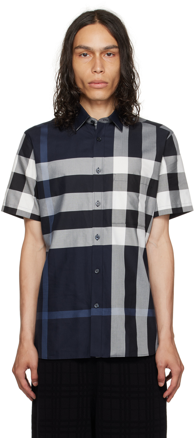 Navy Check Shirt