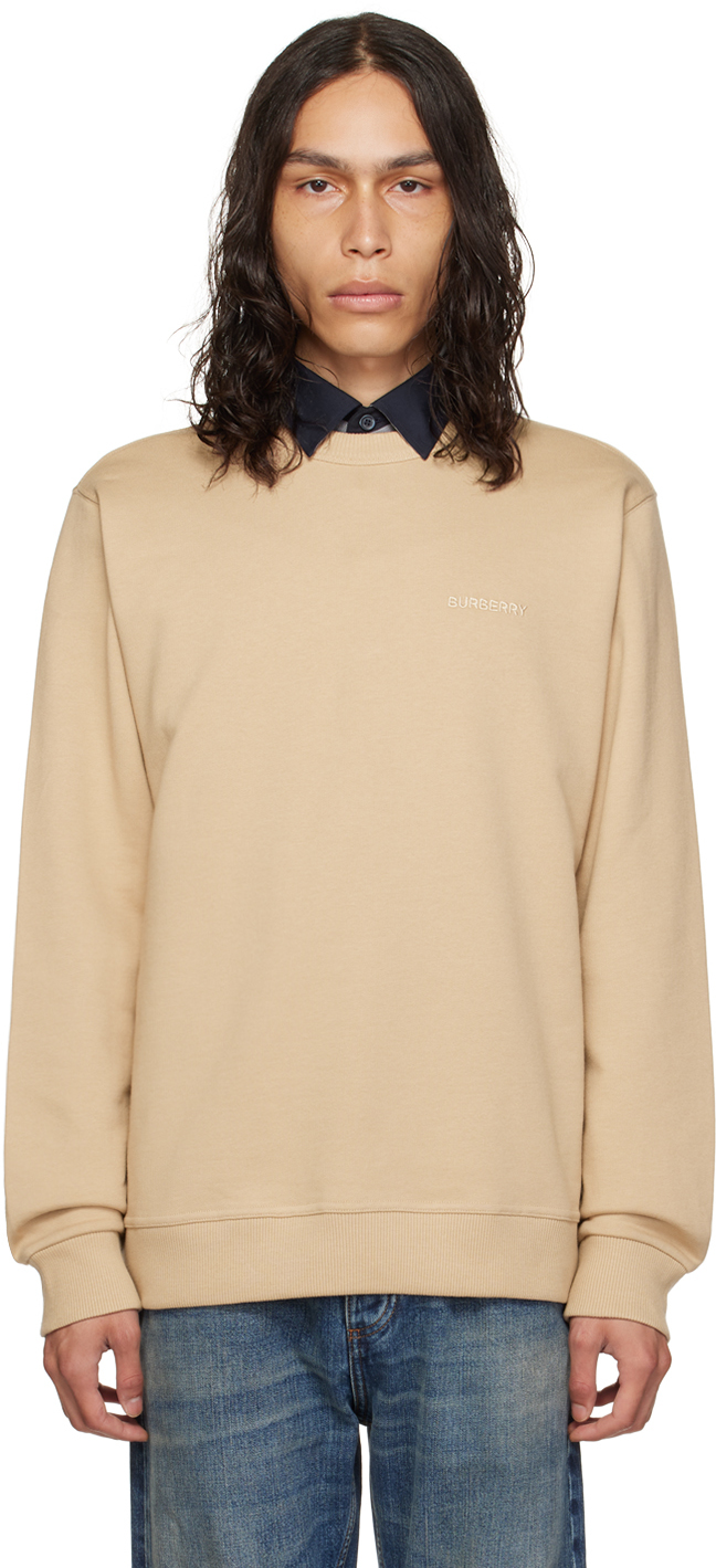 Burberry Beige Patch Sweatshirt In Soft Fawn