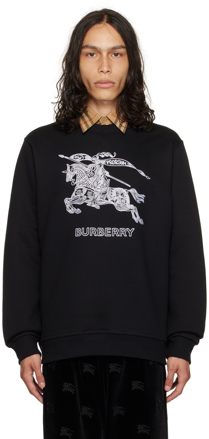 Shop Burberry Black Ekd Sweatshirt
