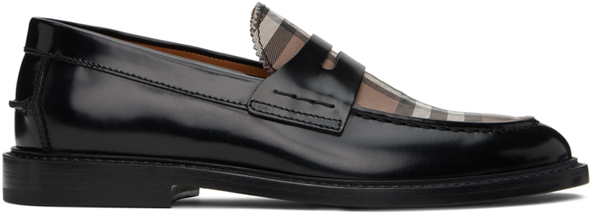 Burberry Black Vintage Check Loafers