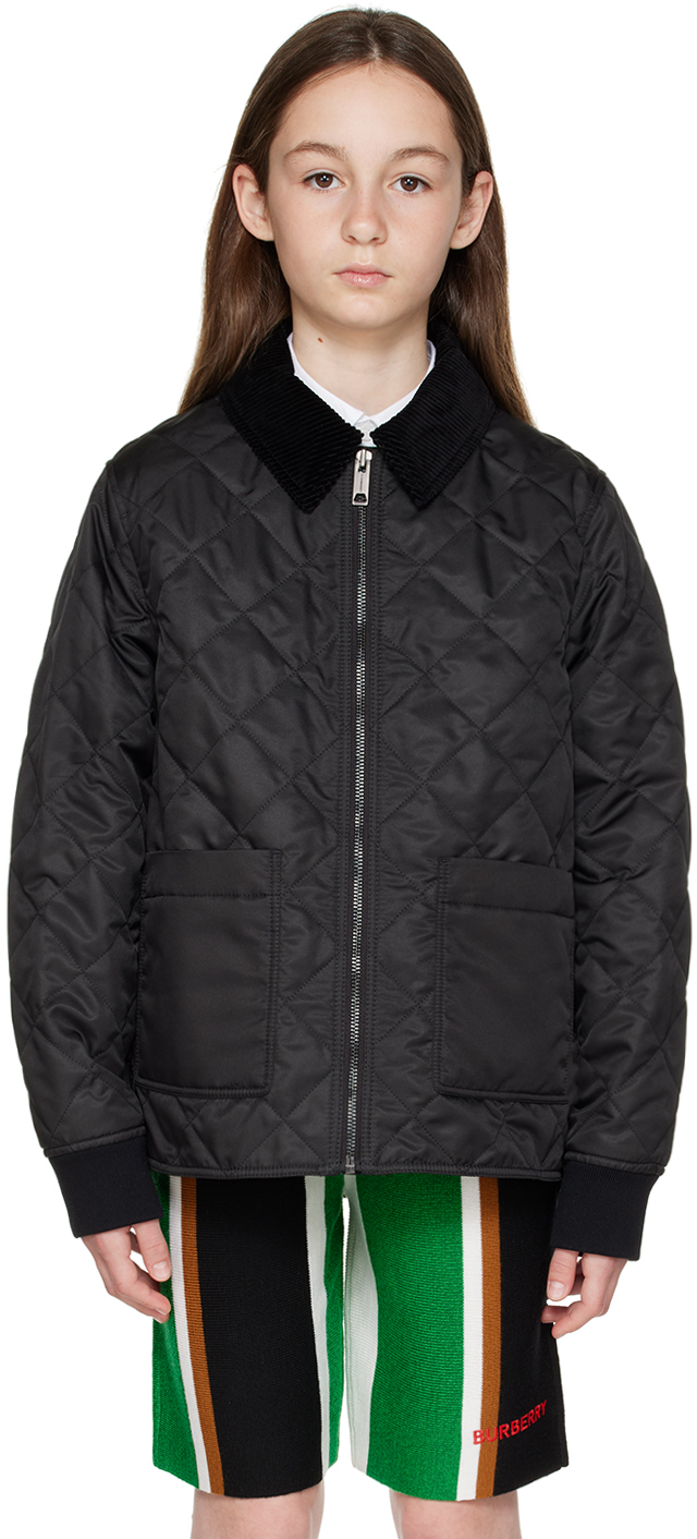 Burberry Diamond-quilted Jacket In Black
