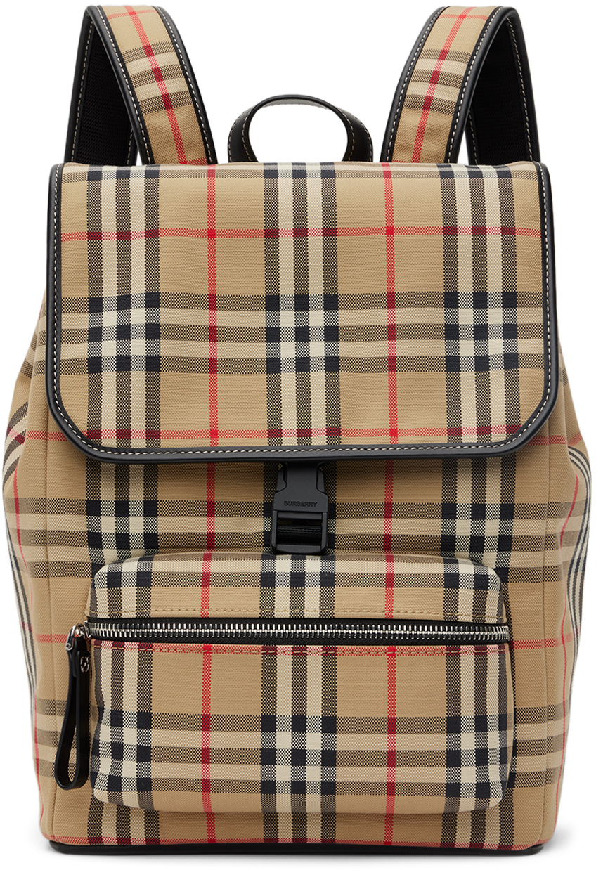 BURBERRY check-print backpack - Brown