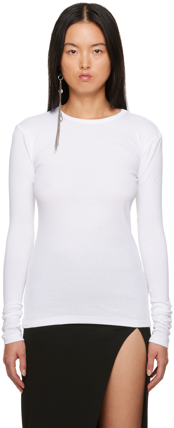 White Fiene Long Sleeve T-Shirt
