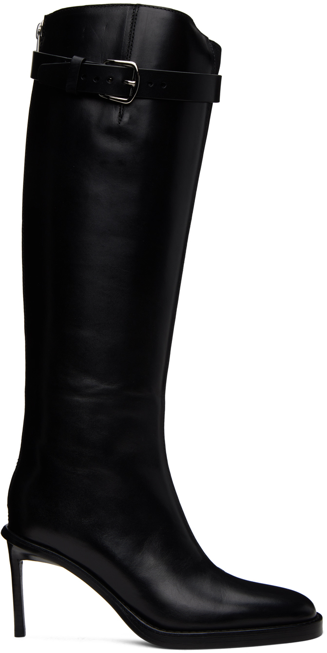 Ann Demeulemeester High Black Leather Boot