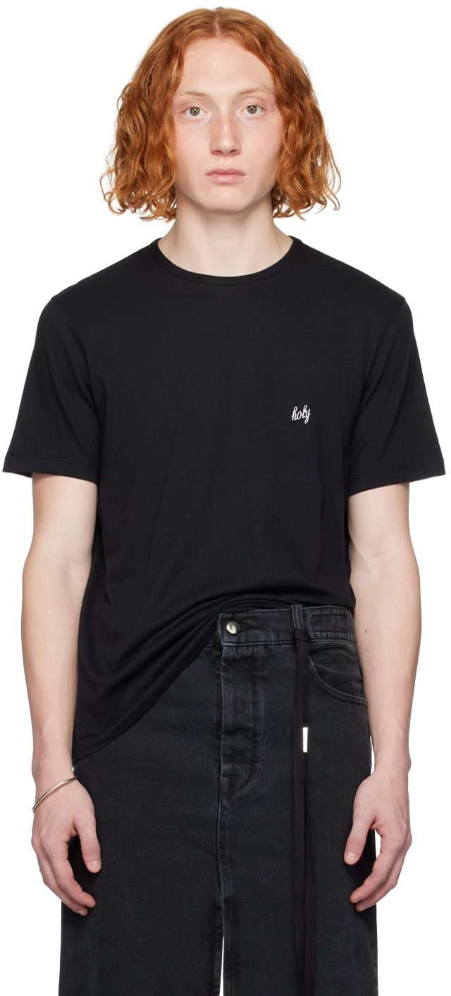 Black Embroidered T-Shirt