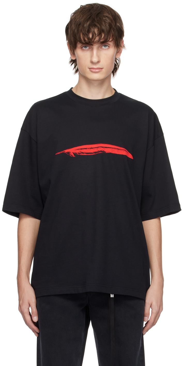 Black Stanny T-Shirt by Ann Demeulemeester on Sale