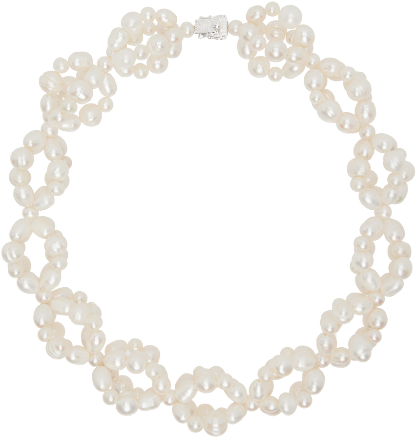 Bleue Burnham White Hanging Pearl Necklace