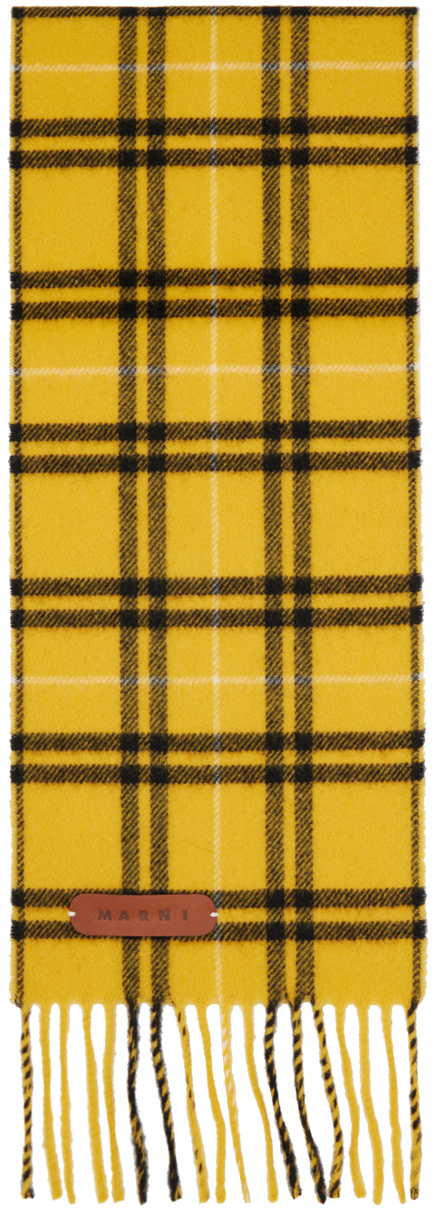 Mustard check store scarf