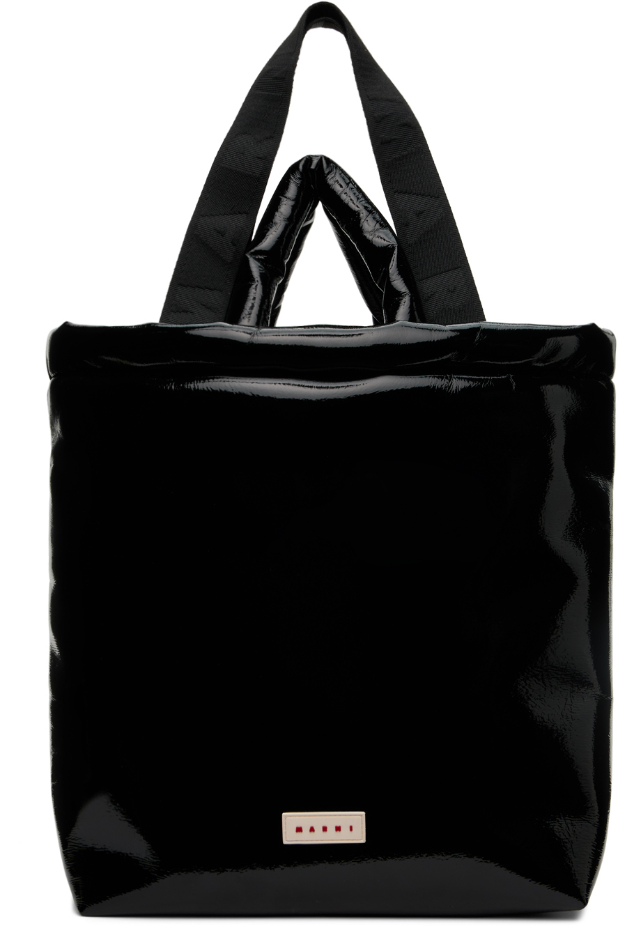 Fleur de Lune, Bags, Black Faux Leather Bucket Bag