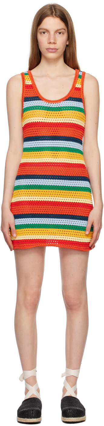 Shop Marni Multicolor No Vacancy Inn Edition Striped Minidress In 00x99 Multicolor