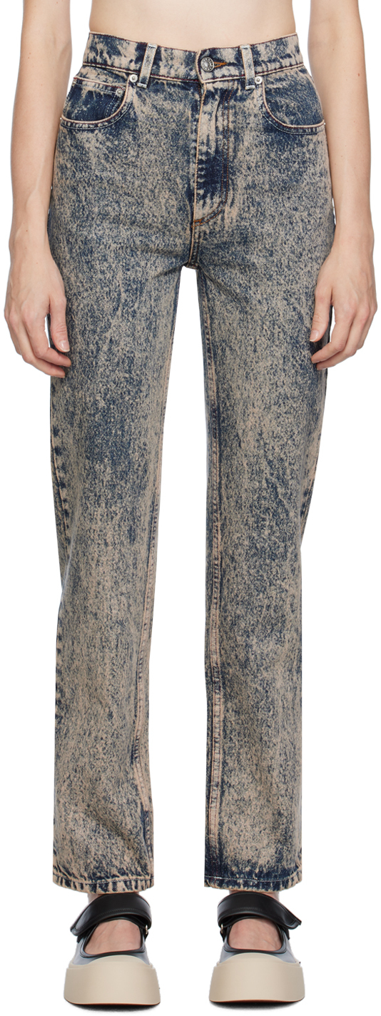 Pink Straight Jeans by Marni on Sale