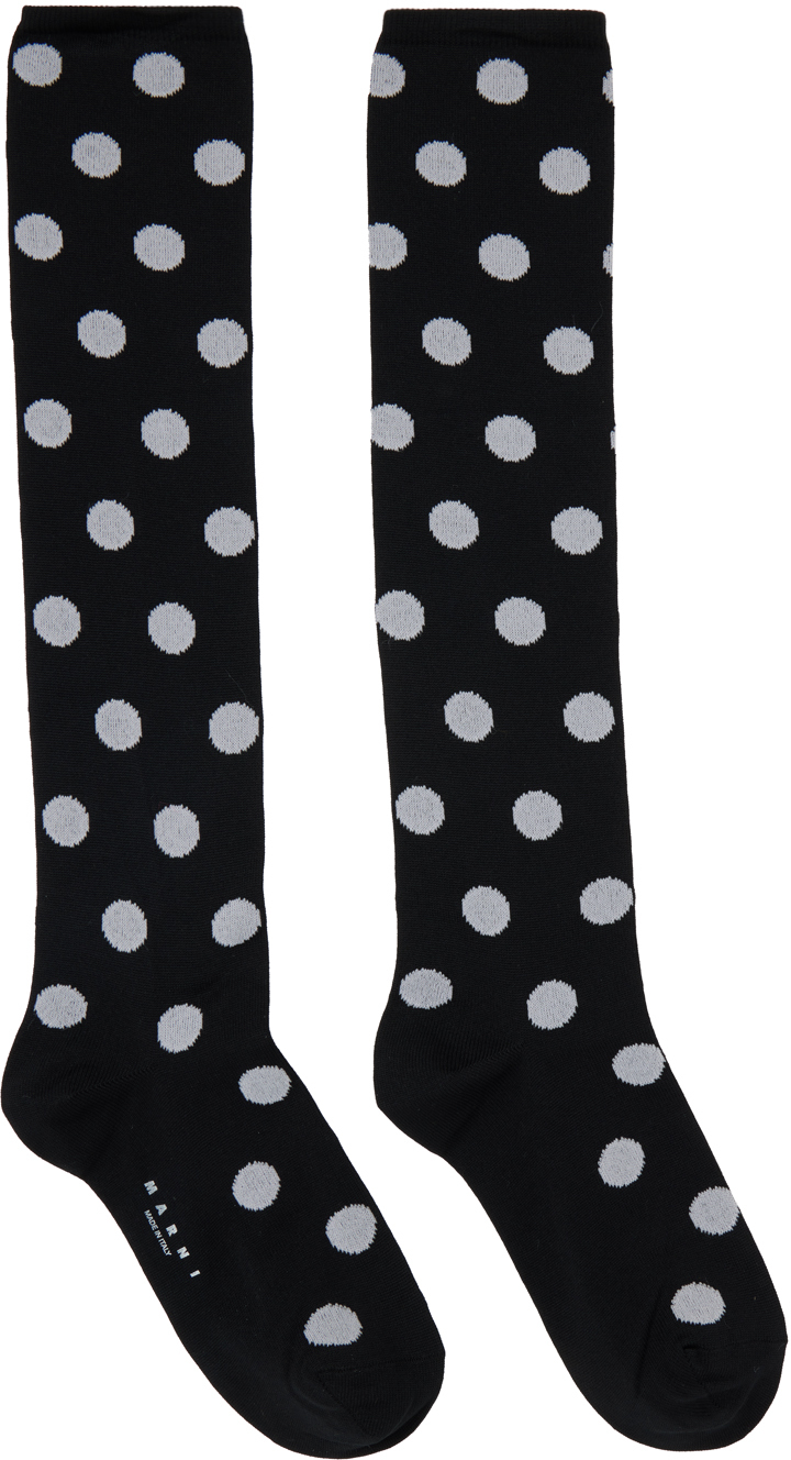 Black & White Polka Dots Socks