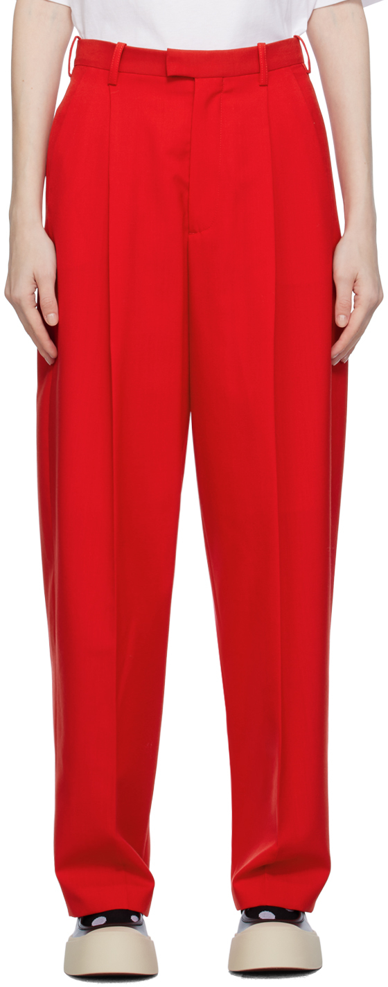 Marni Pinced Pant In Red