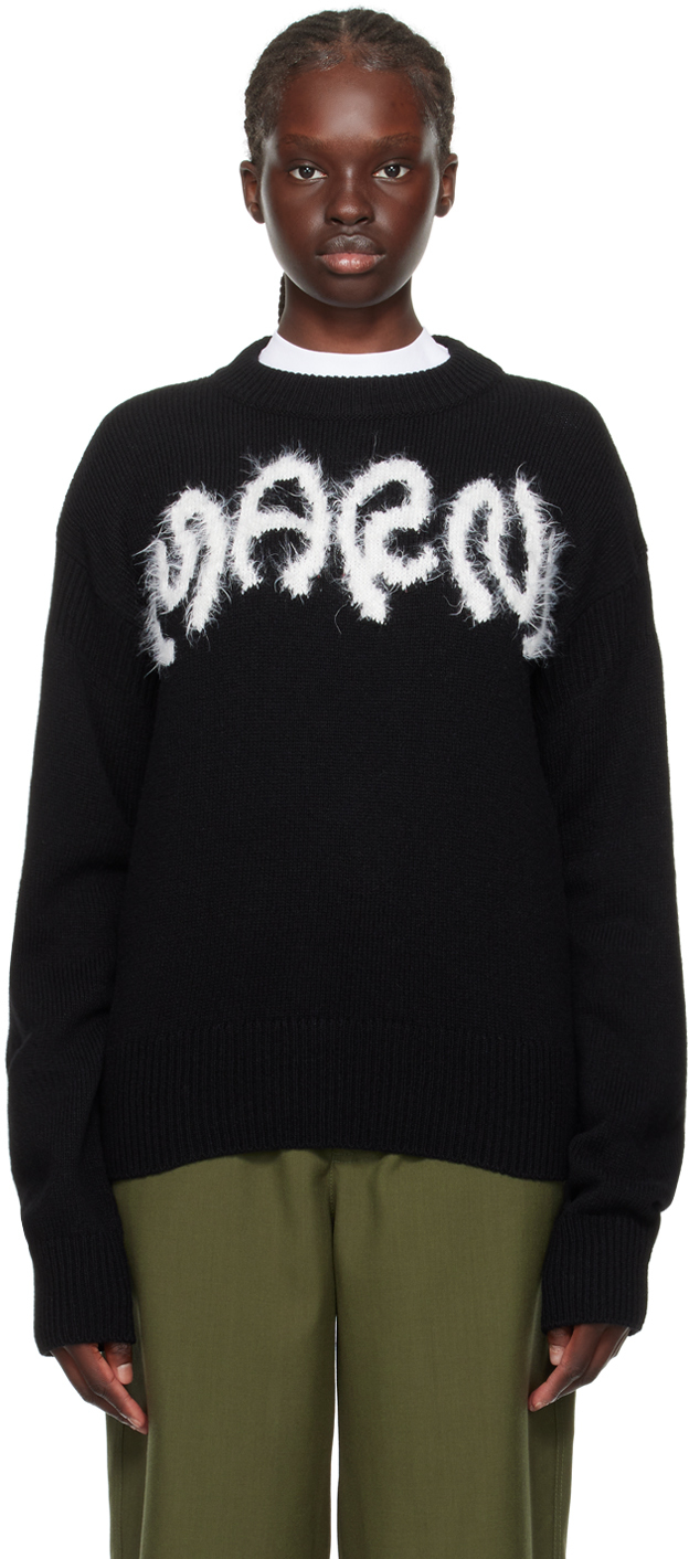 Marni: Black Jacquard Sweater | SSENSE Canada