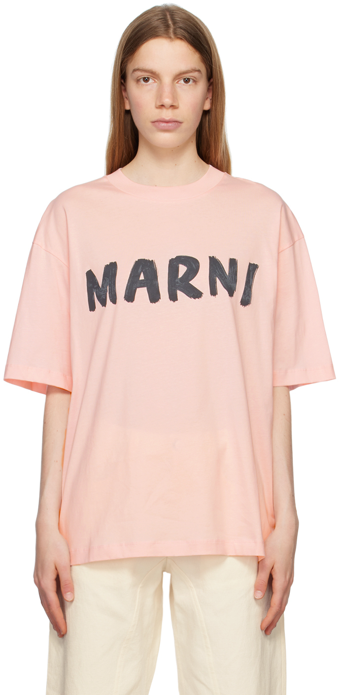 Marniのピンク プリントTシャツがセール中
