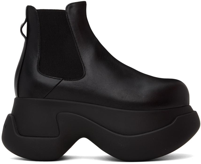 Marni: Black Chunky Chelsea Boots | SSENSE