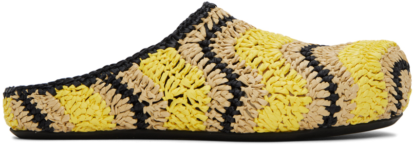 【MARNI】 x No Vacancy Inn woven mules x No Vacancy Inn woven mules in yellow - Marni | Mytheresa