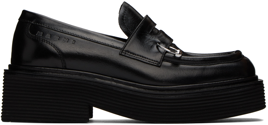 Black Piercing Loafers by Marni on Sale