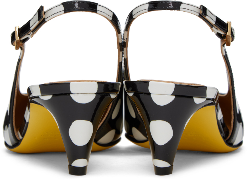 MARNI BLACK & WHITE POLKA DOT HEELS
