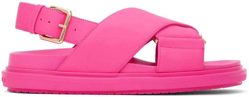 Shop Marni Pink Fussbett Sandals In 00c57 Fuchsia