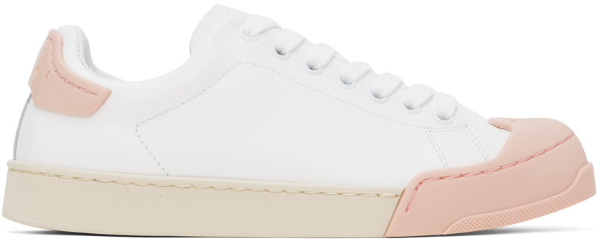 Marni Leather Sneakers In White