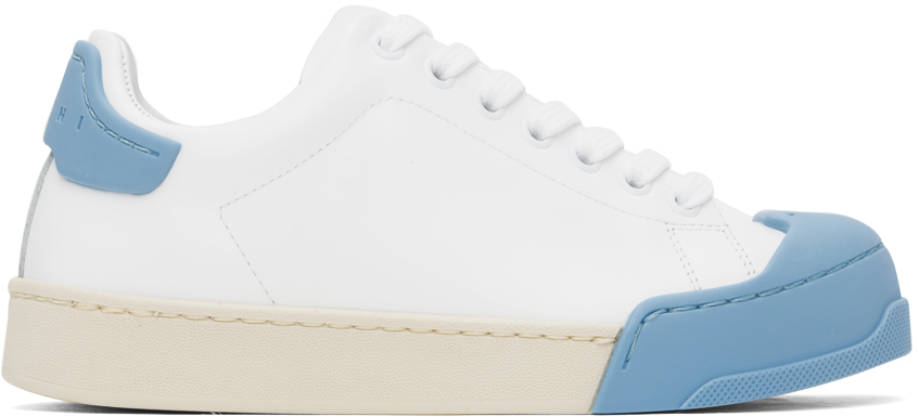 White & Blue Dada Bumper Sneakers