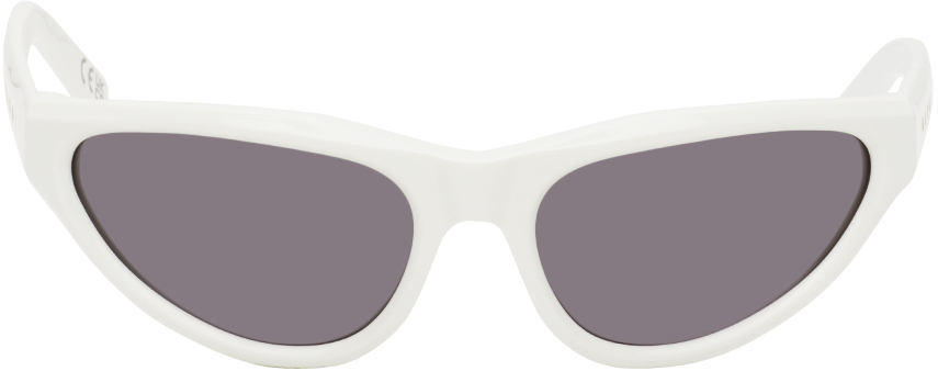 Marni White Mavericks Sunglasses In Ghost