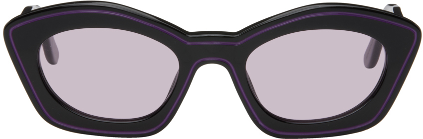 Marni Ssense Exclusive Black Retrosuperfuture Edition Kea Island Sunglasses In Purple