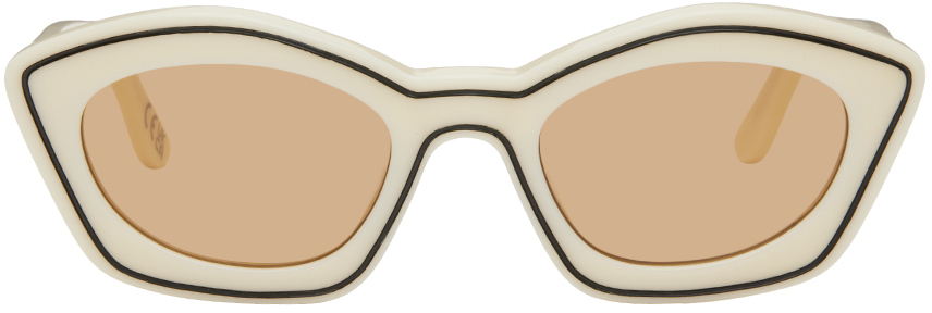Marni Beige Retrosuperfuture Edition Kea Island Sunglasses In Panna