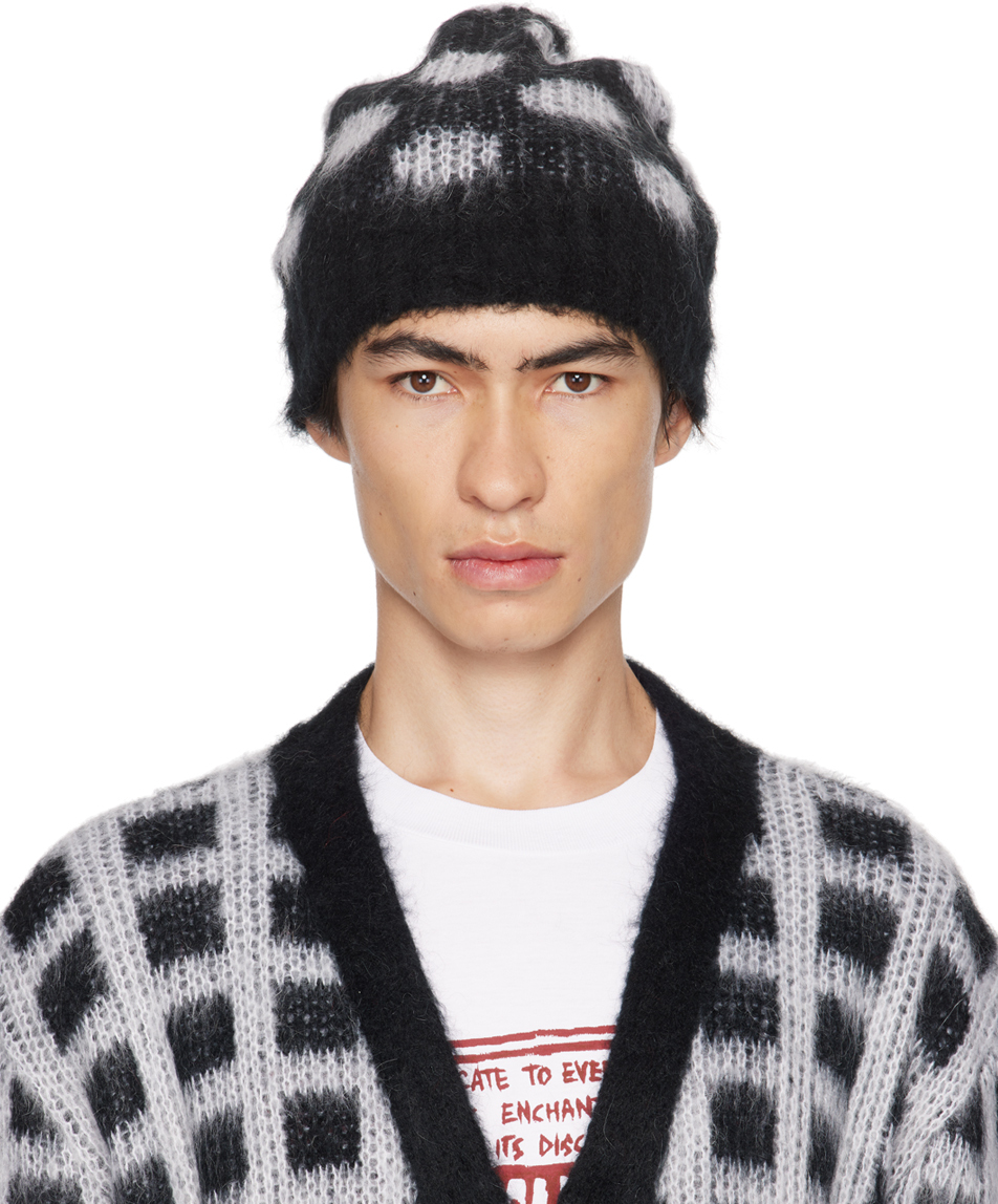 Black Polka Dot Beanie by Marni on Sale