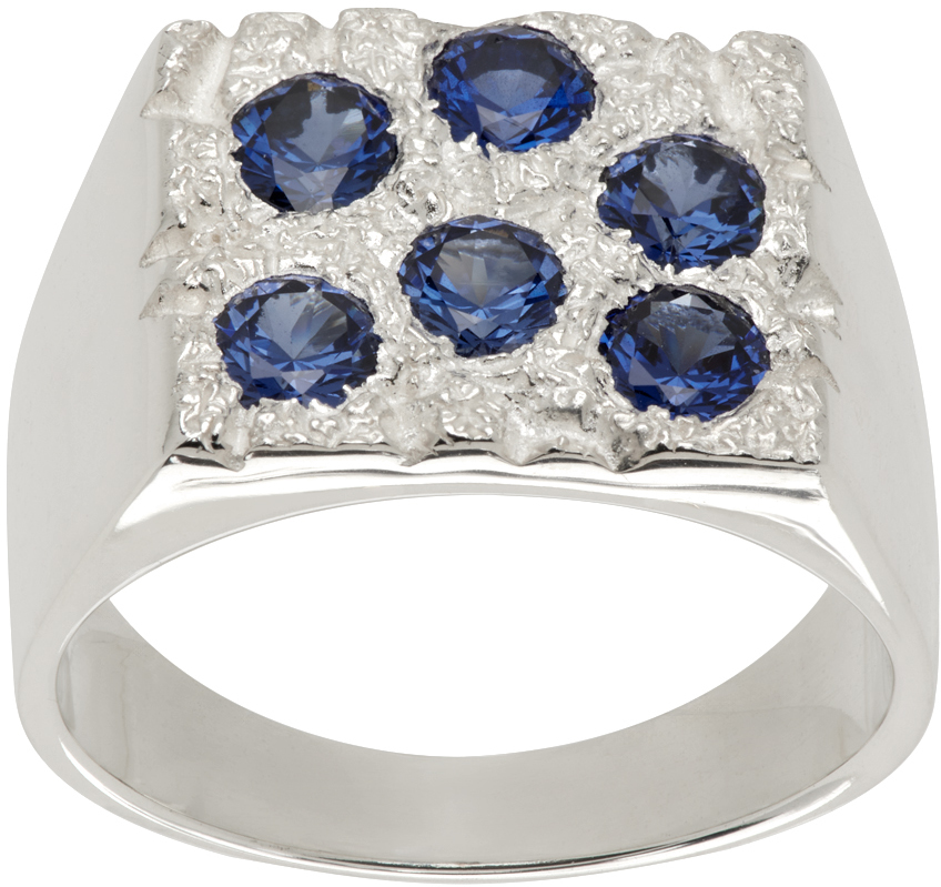 Bleue Burnham Silver 'The Rose Garden Signet' Ring
