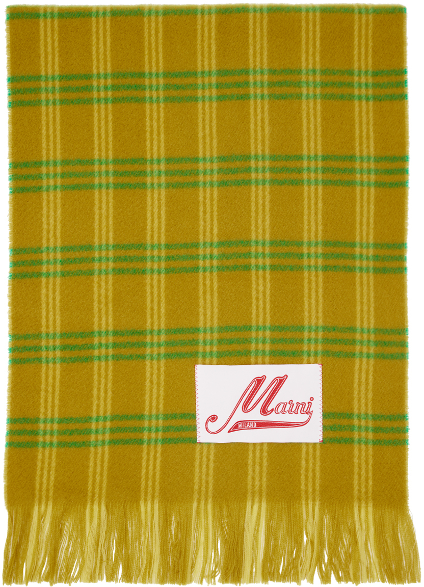 Khaki Check Scarf