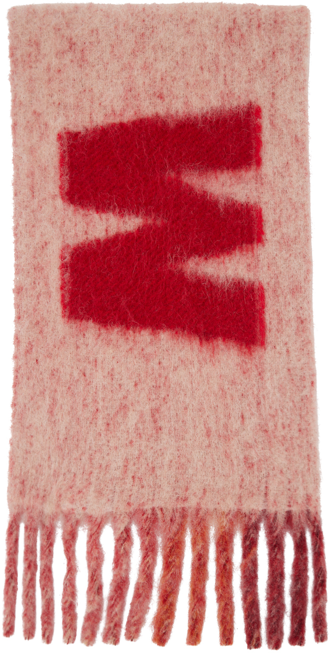 【関税＆送料込み】Marni Pink Wool Scarves Striped Mohair Scarf in Pink – SVRN