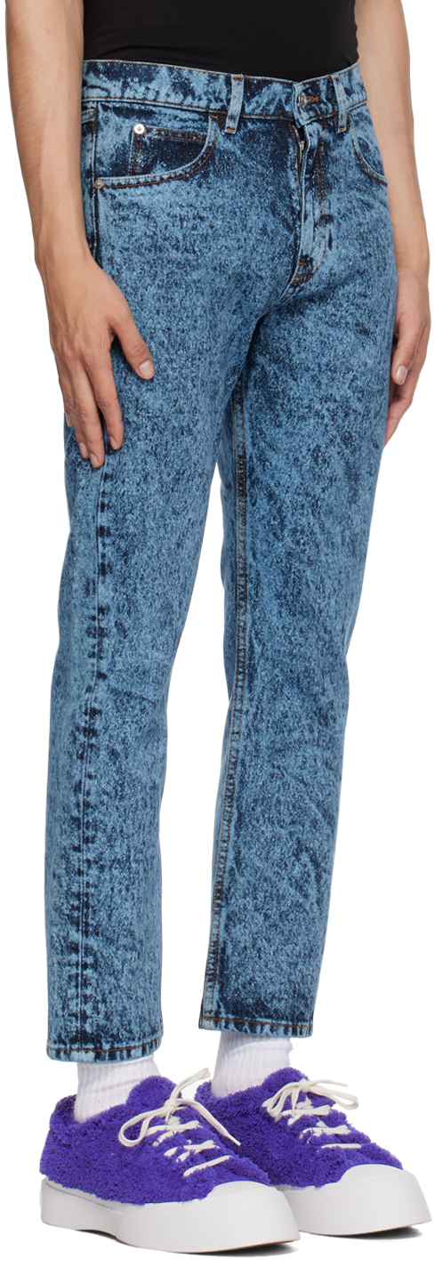 Marni Blue Marble-Dyed Jeans | Smart Closet