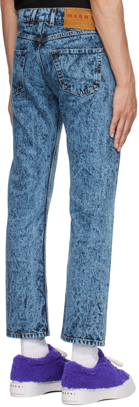 Marni Blue Marble-Dyed Jeans | Smart Closet