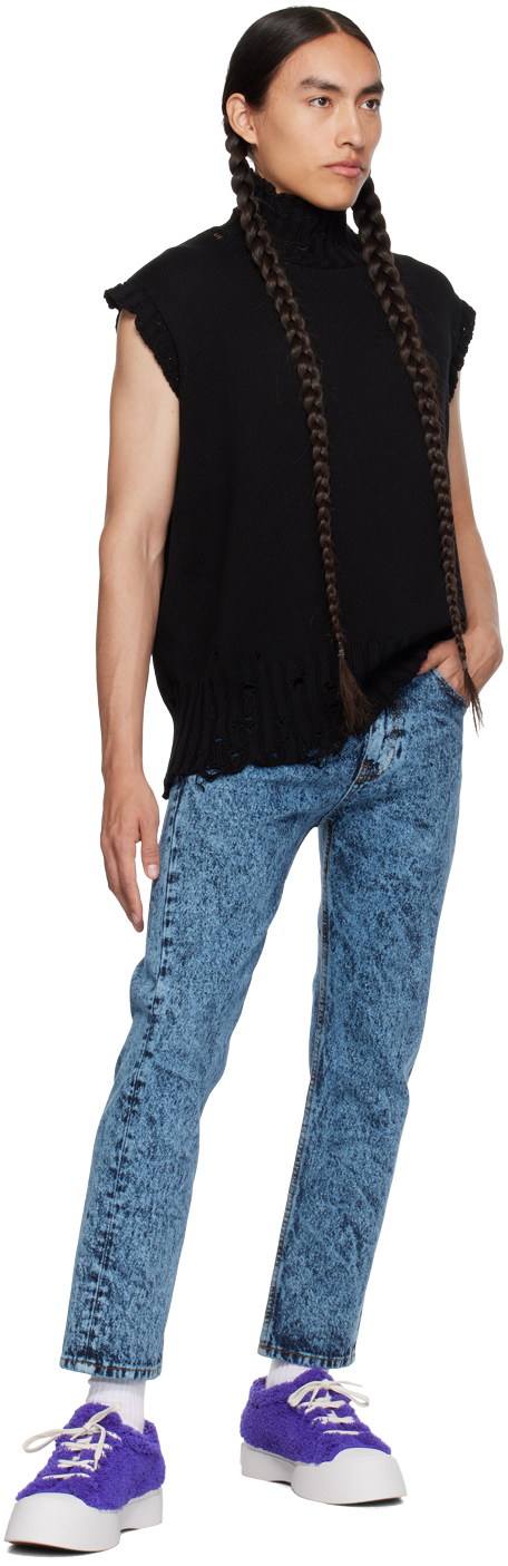 Marni Blue Marble-Dyed Jeans | Smart Closet