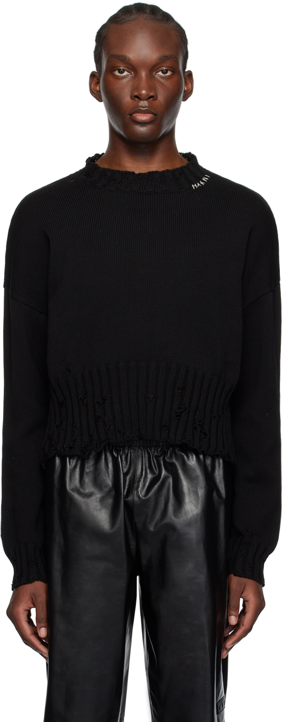 Marni Black Cropped Sweater