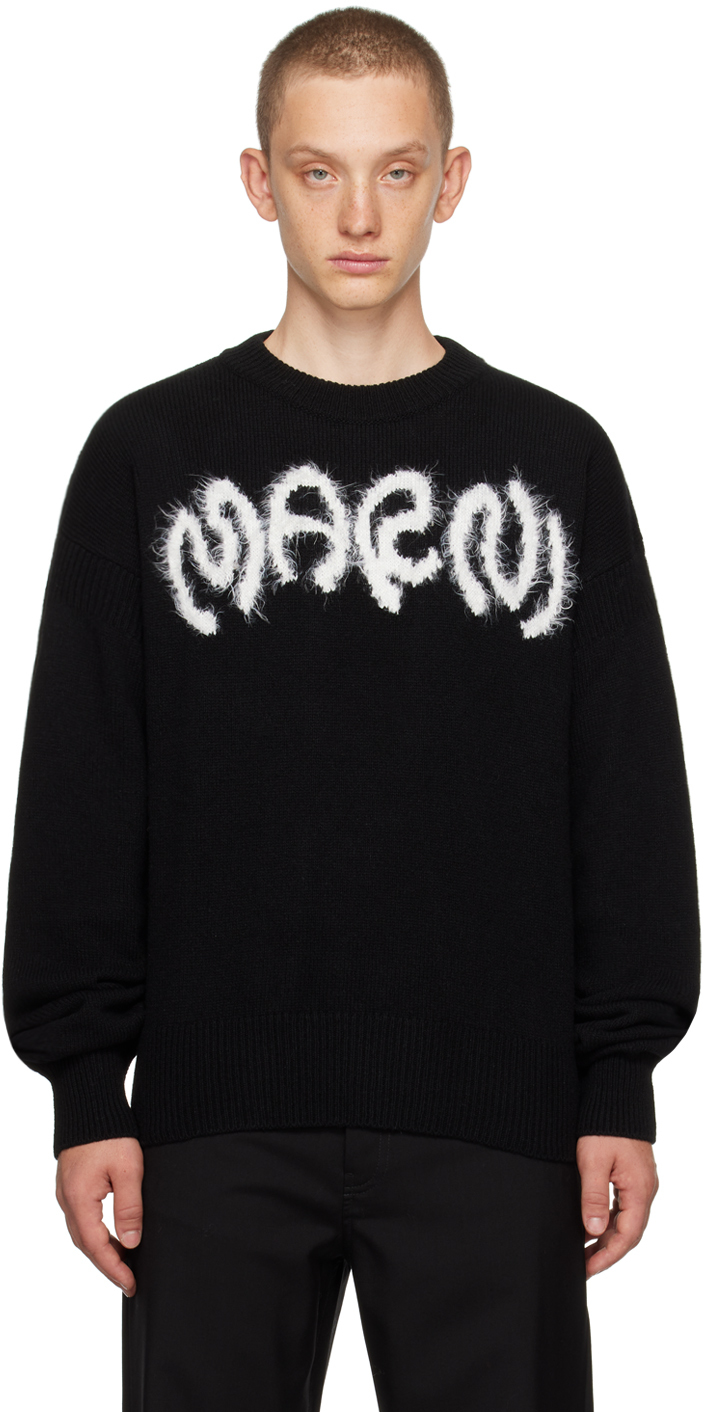 Marni: Black Intarsia Sweater | SSENSE