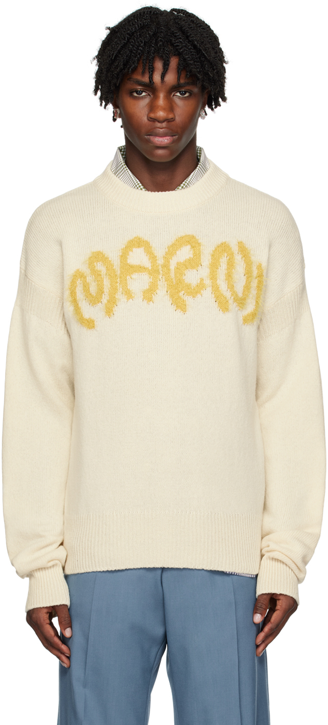 Marni Off-White Jacquard Sweater