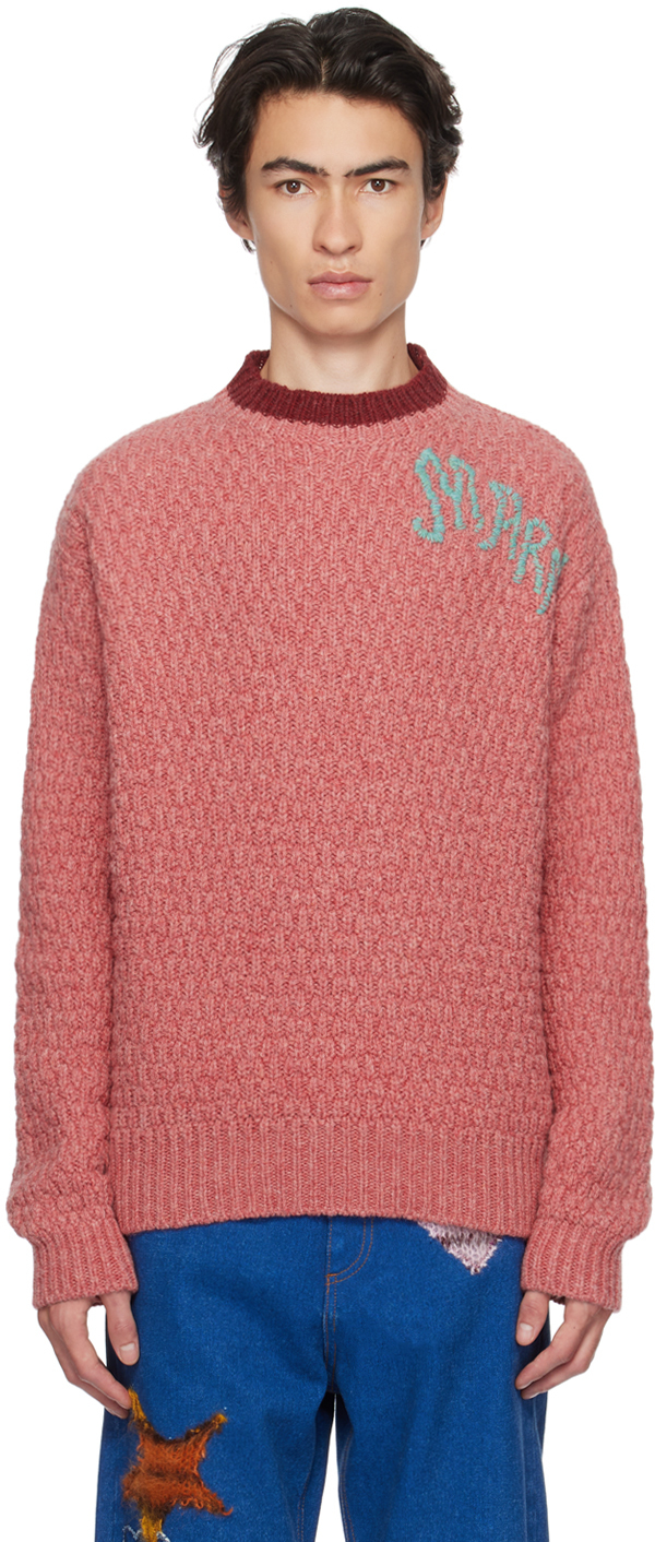 Marni Red Embroidered Sweater In 00c54 Rouge Red